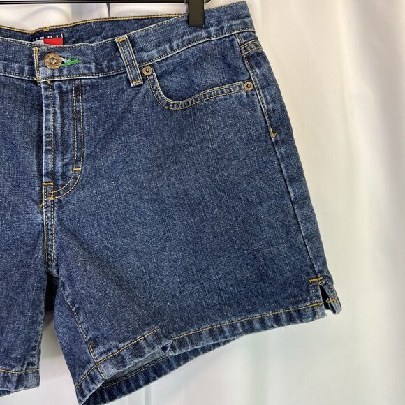 vtg Tommy Hilfiger Tommy Jeans Denim Shorts Women sz 13 Blue Dark Wash 90s Y2K - Picture 4 of 10